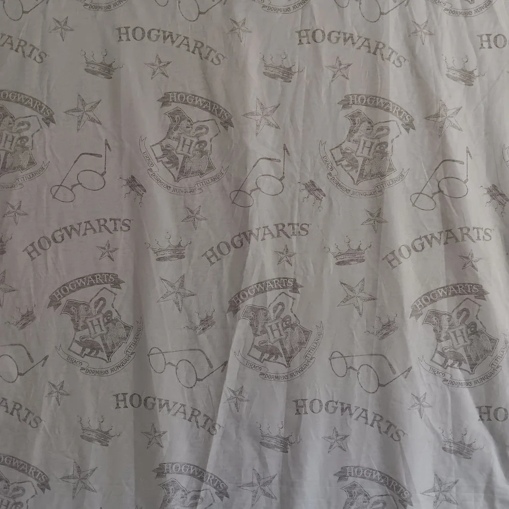 Harry Potter Jay Fronco 2-Pannel Curtains 41x84 Gray Kids Hogwarts Crest JTI1789